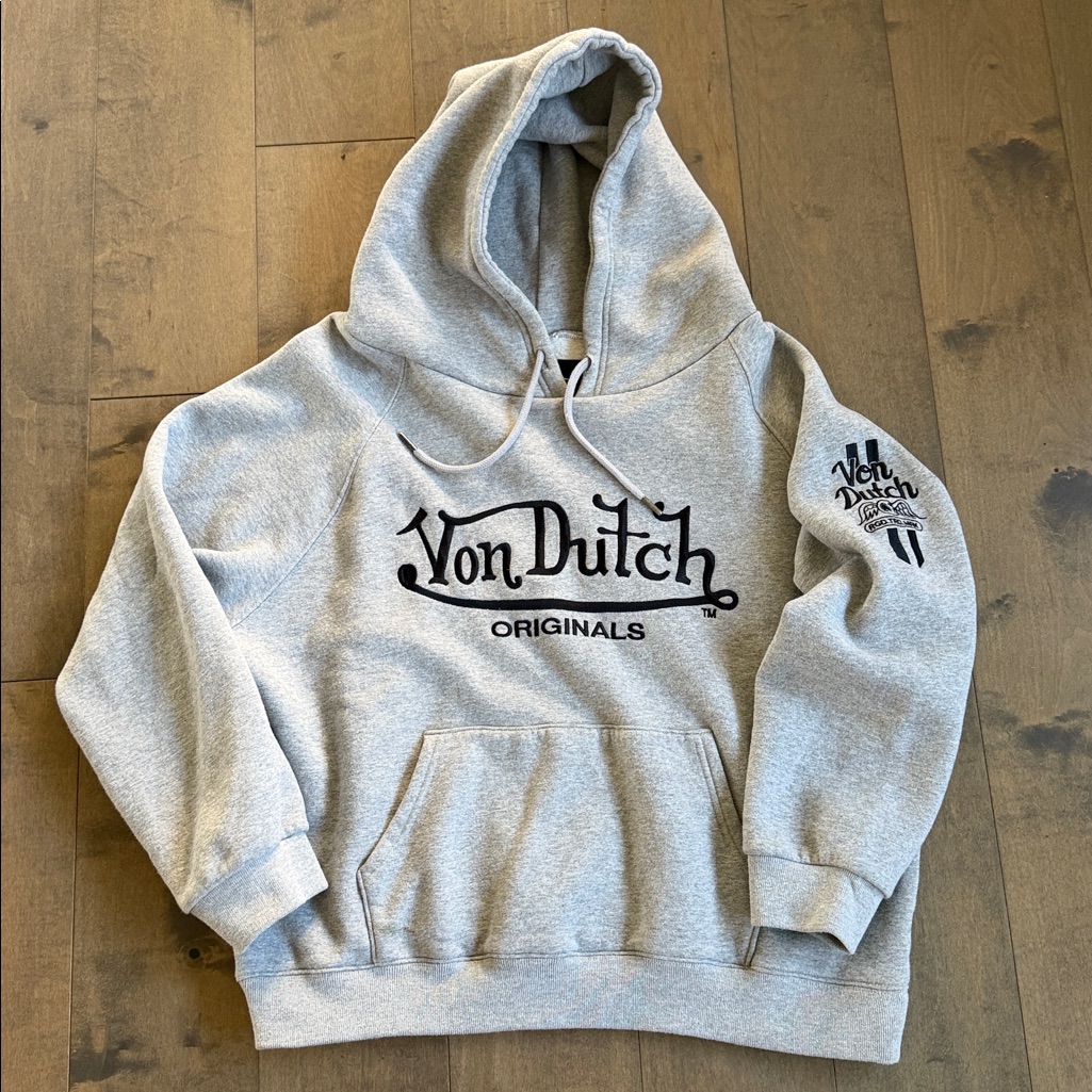 Von Dutch Originals Embroidered Pullover Hoodie Large